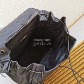 Prada Calf Leather Nylon Shoulder Strap Fashion Backpack For Men Blue 2vz135