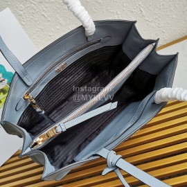 Prada Calf Leather Double Handle Soft Shoulder Bag For Women 1bg122