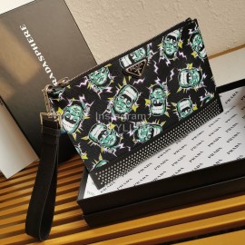Prada Rock Style Printed Leather Handle Bag 2nh005