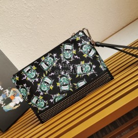 Prada Rock Style Printed Leather Handle Bag 2nh005