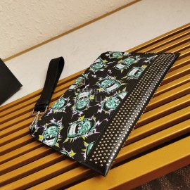 Prada Rock Style Printed Leather Handle Bag 2nh005