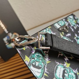 Prada Rock Style Printed Leather Handle Bag 2nh005