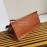 Prada Calf Leather Double Handle Soft Shoulder Bag For Women Brown 1bg122