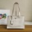Prada Calf Leather Double Handle Soft Shoulder Bag For Women White 1bg122