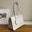 Prada Calf Leather Double Handle Soft Shoulder Bag For Women White 1bg122
