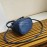 Prada New Fashion Leather Embroidered Drawstring Bucket Bag For Women Blue 1bh038
