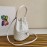 Prada New Fashion Leather Embroidered Drawstring Bucket Bag For Women White 1bh038