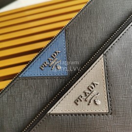 Prada Classic Black Cross Grain Cowhide Exquisite Handbag For Men 2ng05v