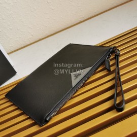 Prada Classic Cross Grain Cowhide Exquisite Handbag For Men Black 2ng05v