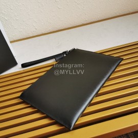 Prada Classic Cross Grain Cowhide Exquisite Handbag For Men Black 2ng05v