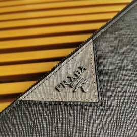 Prada Classic Cross Grain Cowhide Exquisite Handbag For Men Black 2ng05v