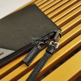 Prada Classic Cross Grain Cowhide Exquisite Handbag For Men Black 2ng05v