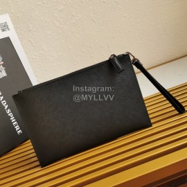 Prada Classic Cross Grain Cowhide Fashion Handbag For Men 2ng05v