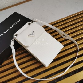 Prada Cute Exquisite Messenger Mobile Phone Bag White 2zh068