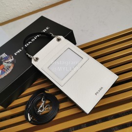 Prada Cute Printing Exquisite White Messenger Mobile Phone Bag 2zh068