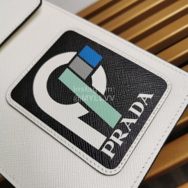 Prada Cute Printing Exquisite White Messenger Mobile Phone Bag 2zh068