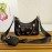 Prada Embroidered Sequins Lightweight Fashion Underarm Bag For Women Black 1bh204