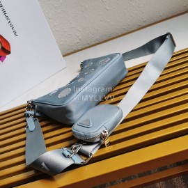 Prada Embroidered Sequins Lightweight Fashion Underarm Bag For Women 1bh204