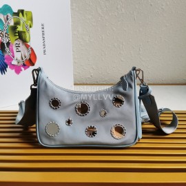 Prada Embroidered Sequins Lightweight Fashion Underarm Bag For Women 1bh204