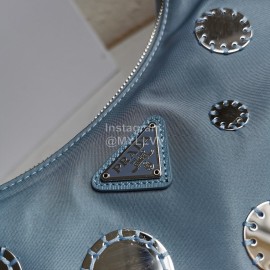 Prada Embroidered Sequins Lightweight Fashion Underarm Bag For Women 1bh204