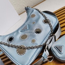 Prada Embroidered Sequins Lightweight Fashion Underarm Bag For Women 1bh204