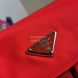 Prada Fashion Imported Nylon Multi Compartment Leisure Shoulder Bag Red 1bd225