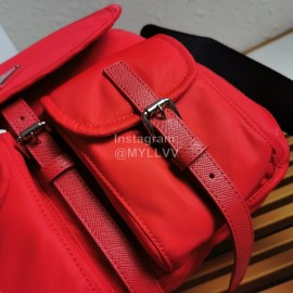 Prada Fashion Imported Nylon Multi Compartment Leisure Shoulder Bag Red 1bd225