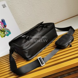 Prada Classic Nylon Flap Fashion Postman Bag For Men Black 2vd768