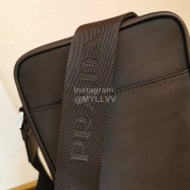 Prada Fashion Black With Small Bag Pendant Multi Compartment Shoulder Bag 2vh112