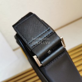 Prada Fashion Black With Small Bag Pendant Multi Compartment Shoulder Bag 2vh112