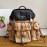Prada New Leather Fabric Color Contrast Fashion Large Backpack For Men 2vz074