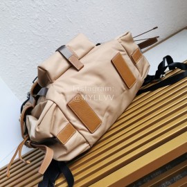 Prada New Leather Fabric Color Contrast Fashion Large Backpack For Men 2vz074