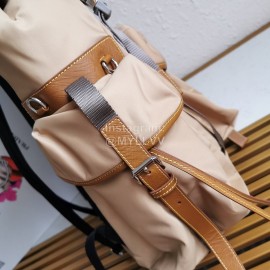 Prada New Leather Fabric Color Contrast Fashion Large Backpack For Men 2vz074