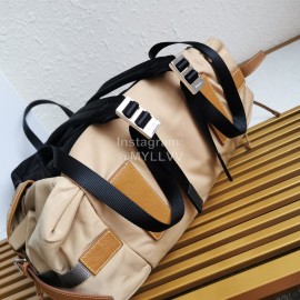 Prada New Leather Fabric Color Contrast Fashion Large Backpack For Men 2vz074