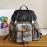Prada New Leather Fabric Color Contrast Fashion Large Backpack For Men Gray 2vz074