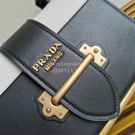 Prada Cross Sheepskin Retro Shoulder Bag For Women 1bd045