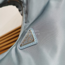 Prada Fashion Soft Leather Cloud Bag For Women Blue 1bh172