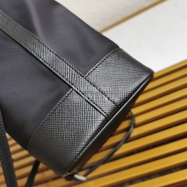 Prada Black Nylon Drawstring Bucket Bag For Women 1be055