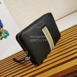 Prada Cross Grain Cowhide Exquisite Handbag For Men Green 2vf017