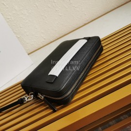 Prada Cross Grain Cowhide Exquisite Handbag For Men Green 2vf017