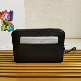 Prada Cross Grain Cowhide Exquisite Handbag For Men Green 2vf017