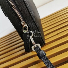 Prada Cross Grain Cowhide Exquisite Handbag For Men Green 2vf017