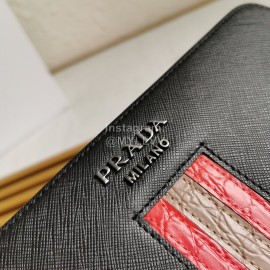 Prada Cross Grain Cowhide Exquisite Handbag For Men Orange 2vf017