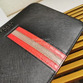 Prada Cross Grain Cowhide Exquisite Handbag For Men Orange 2vf017