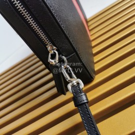 Prada Cross Grain Cowhide Exquisite Handbag For Men Orange 2vf017