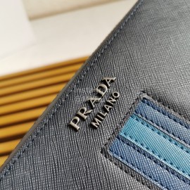 Prada Cross Grain Cowhide Exquisite Handbag For Men Blue 2vf017