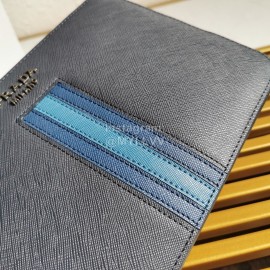 Prada Cross Grain Cowhide Exquisite Handbag For Men Blue 2vf017