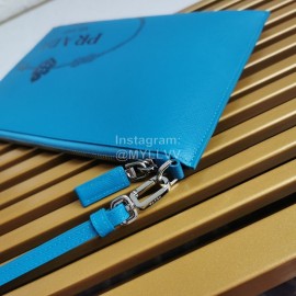 Prada Cross Grain Cowhide Simple New Handbag For Men Blue 2ng005