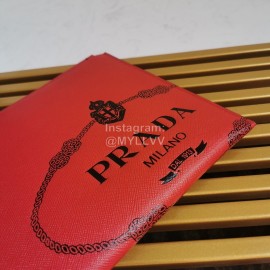 Prada Cross Grain Cowhide Simple New Handbag For Men Red 2ng005