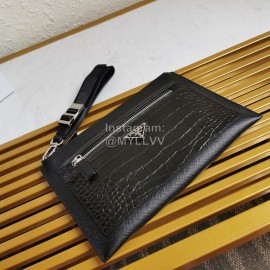 Prada Fashion Black Leather Hand Bag For Men 2nh009